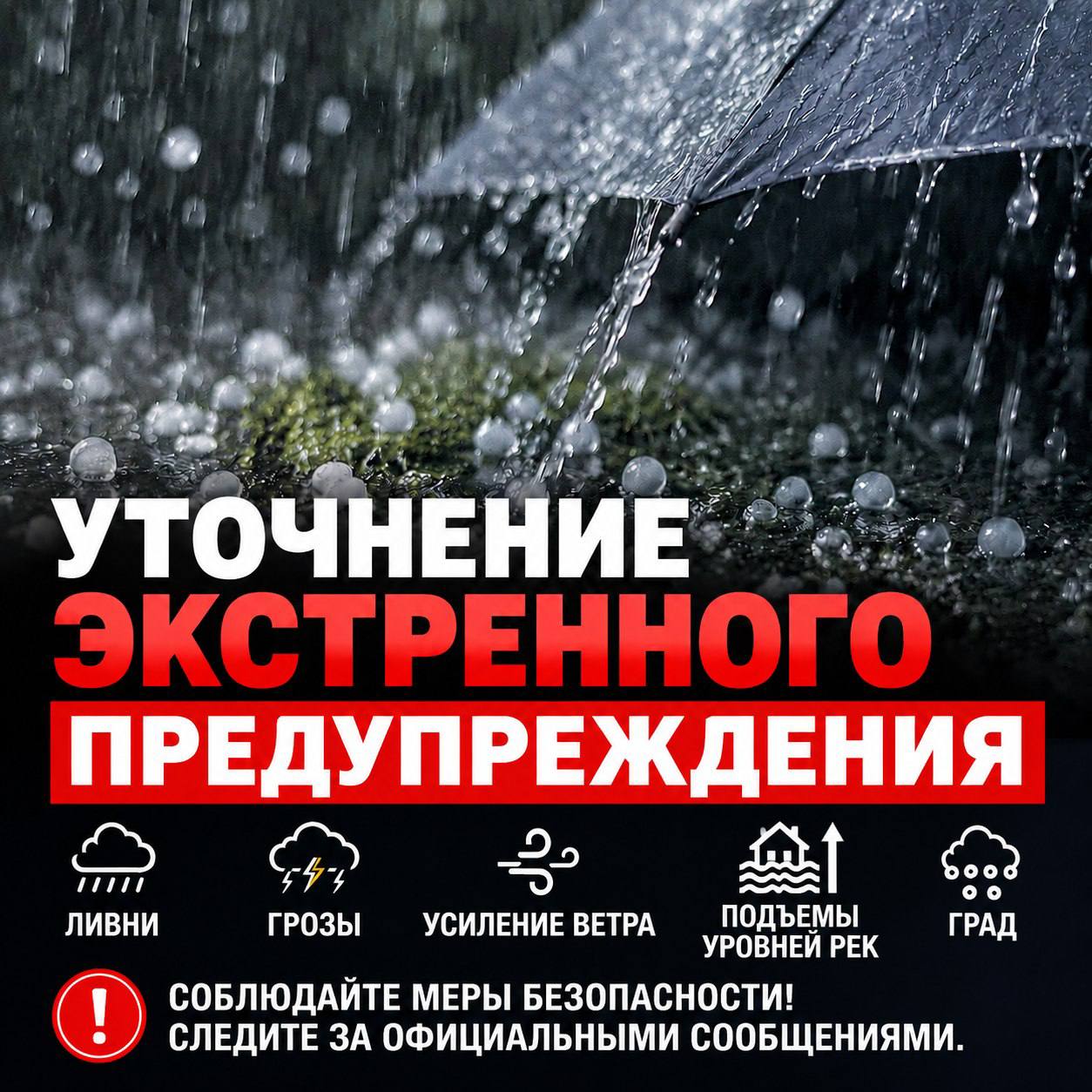 Уточнение экстренного предупреждения