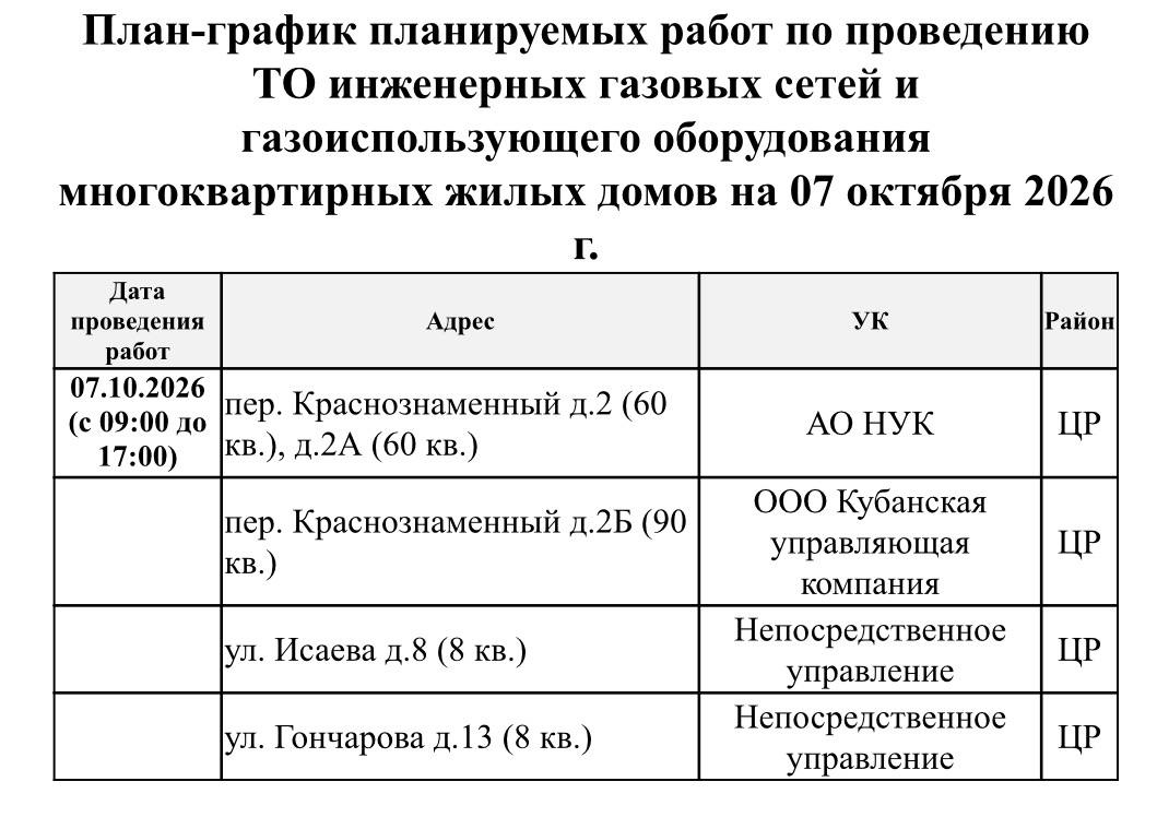 📌Информируем Вас о плановых работах на 07.10.2026
